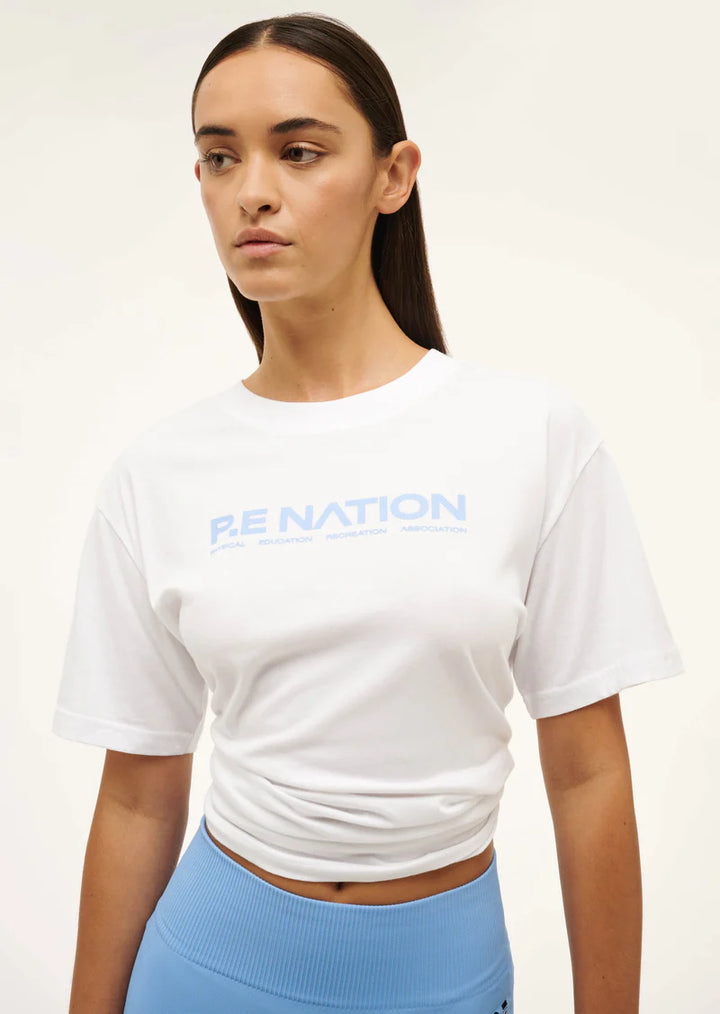 Aero SS Tee - White/Cornflower Blue