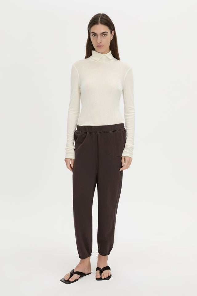 Thome Emb Track Pant - Hickory