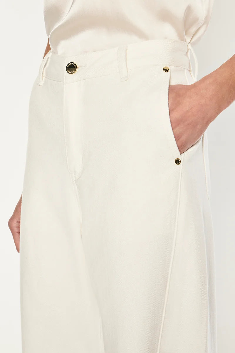 Clean Slate Barrel Jean - Off White