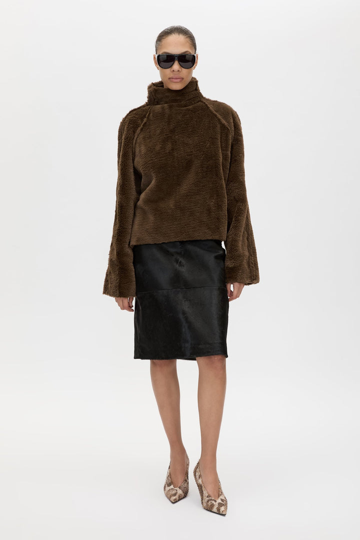 Nala Furry Pullover - Truffle