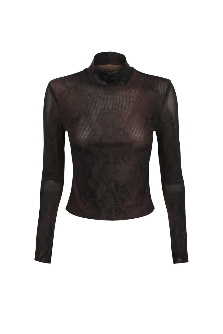 Siren Long Sleeve Top - Snake Print