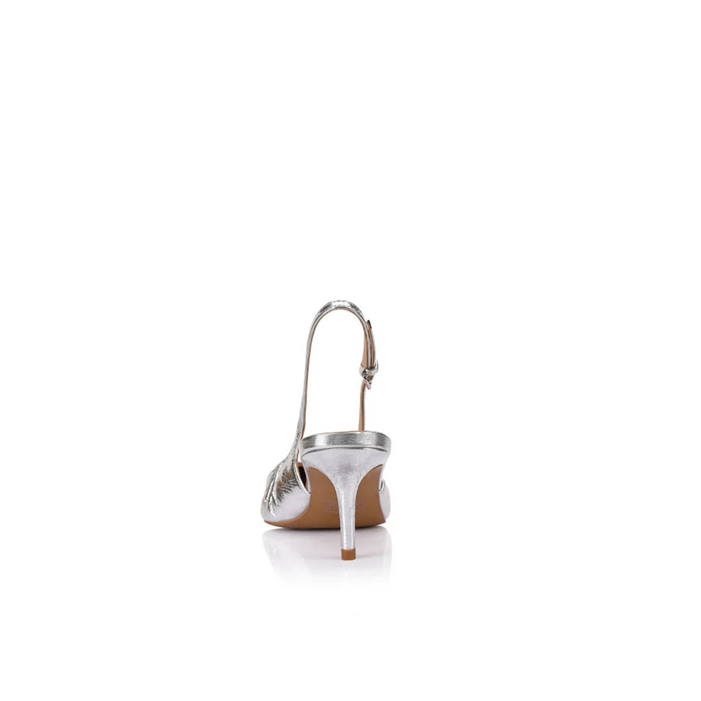 Charlotte Slingback Heel - Silver