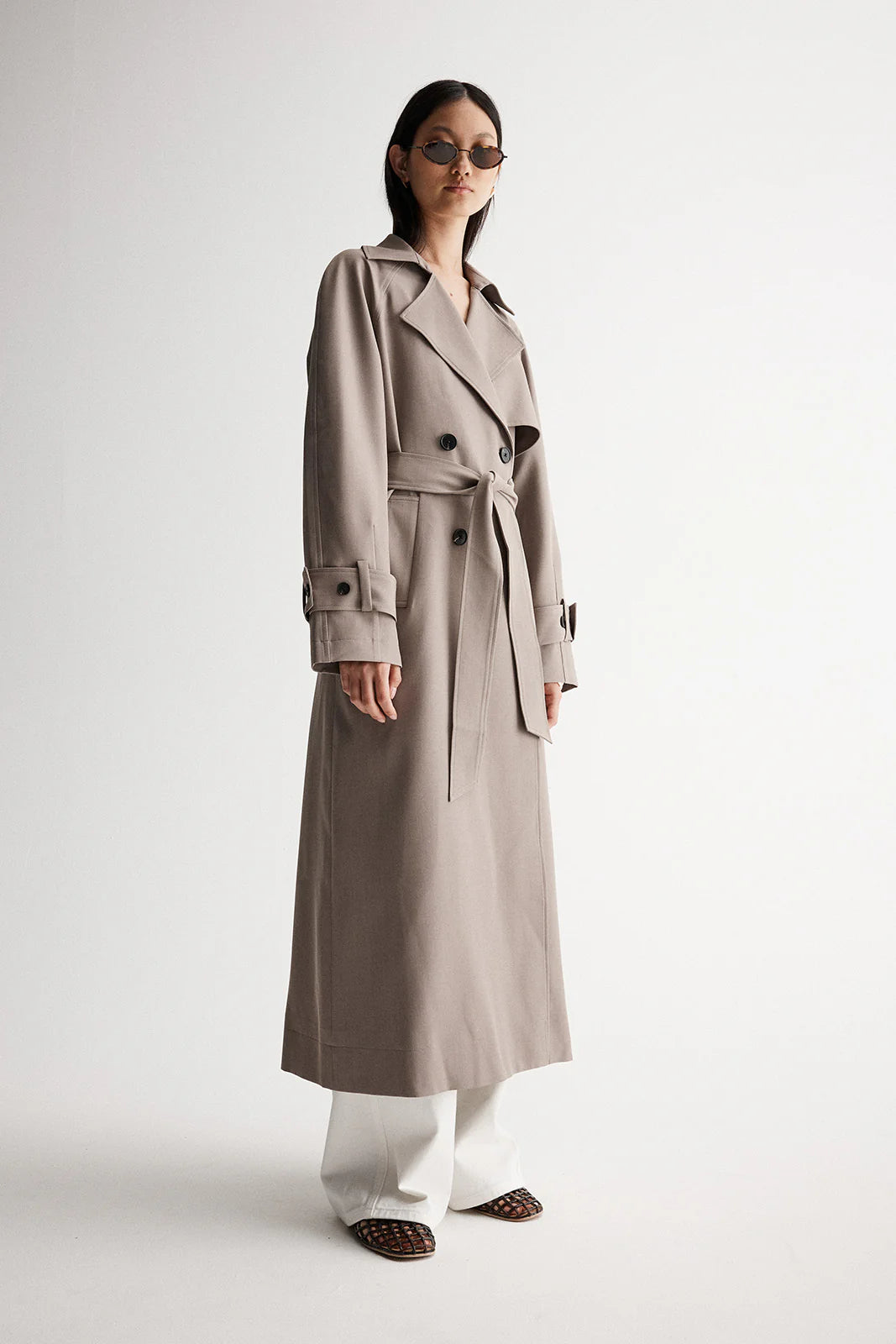 Marie Trench Coat - Granite