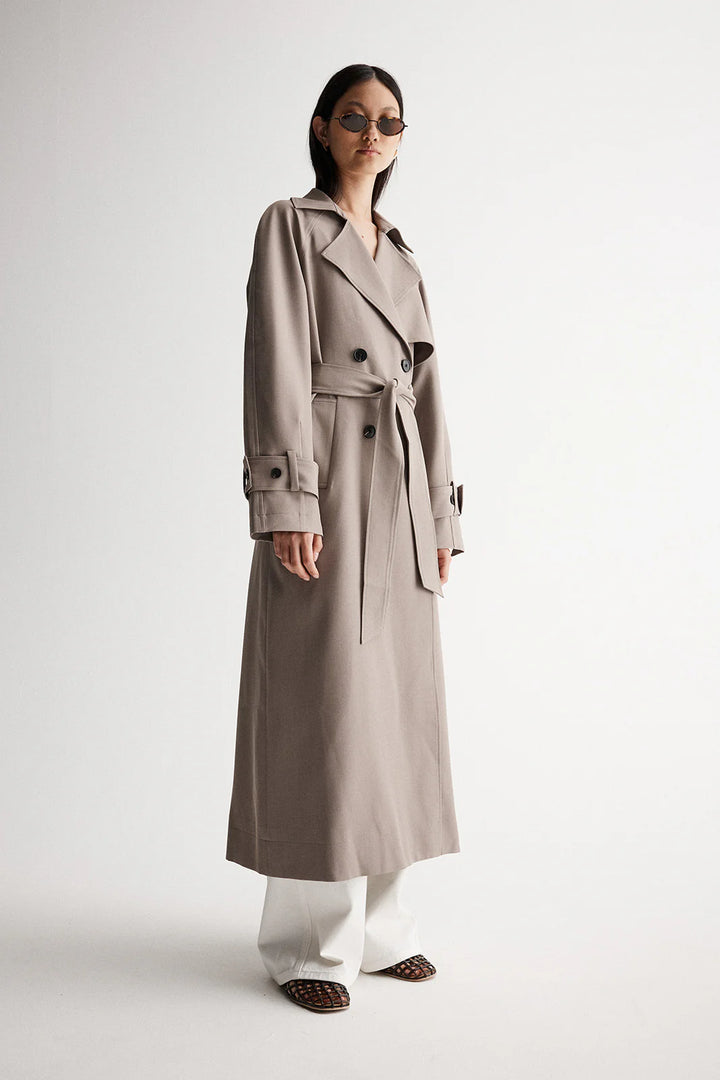 Marie Trench Coat - Granite