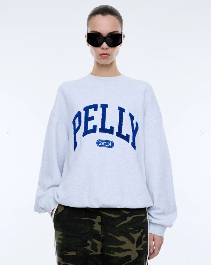 Anniversary Sweatshirt - White Marle/Blue