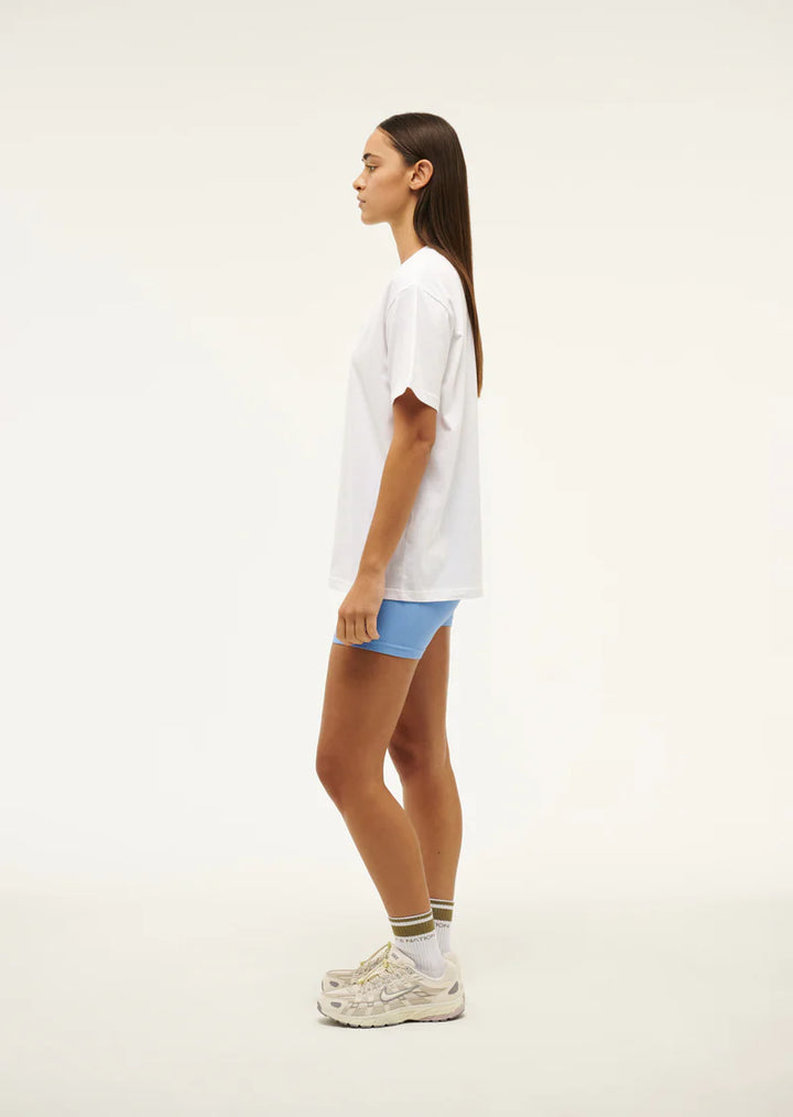 Aero SS Tee - White/Cornflower Blue