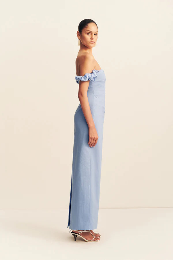 Campbell Off Shoulder Maxi Dress - Azurine