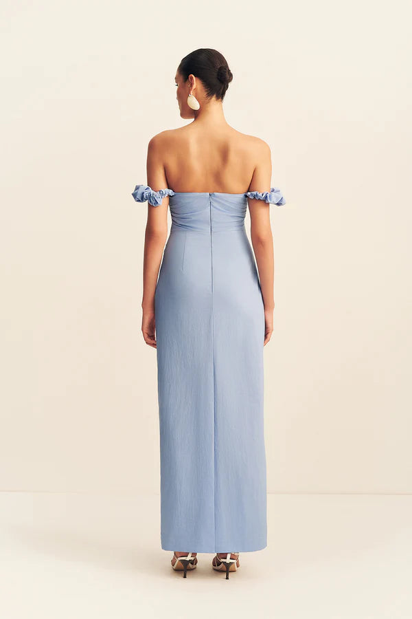 Campbell Off Shoulder Maxi Dress - Azurine
