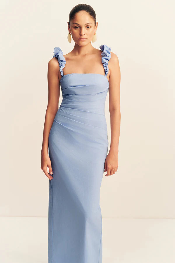 Campbell Off Shoulder Maxi Dress - Azurine