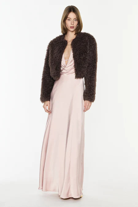 Charmed Cowl Sip Dress - Rose Pink