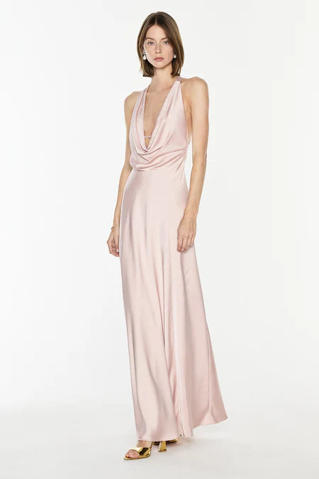 Charmed Cowl Sip Dress - Rose Pink