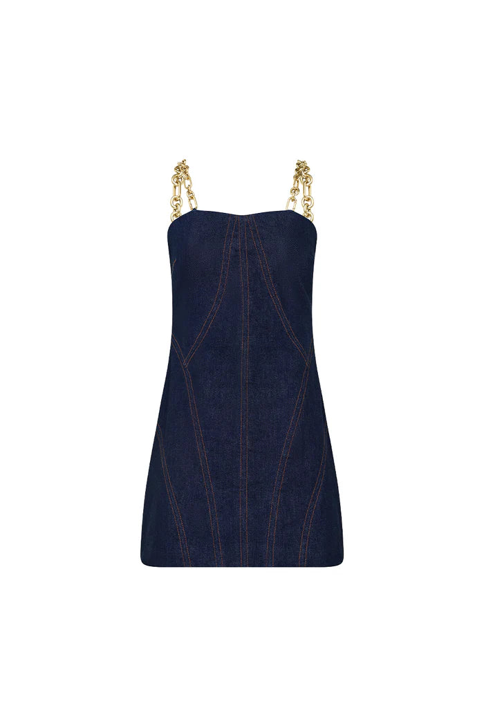 Time Travel Mini Dress - Dark Indigo