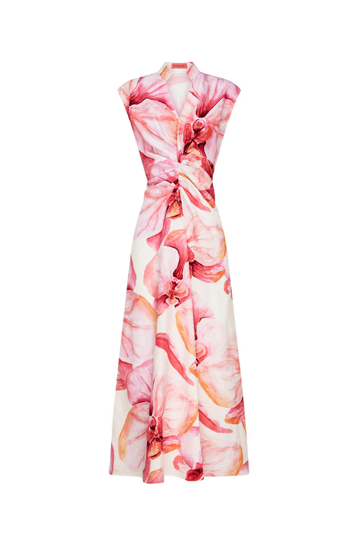 Still Life Midi Dress - Pink/Melon