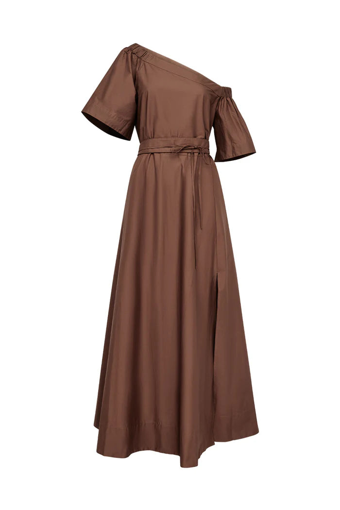 Provence Off Shoulder Dress - Cognac