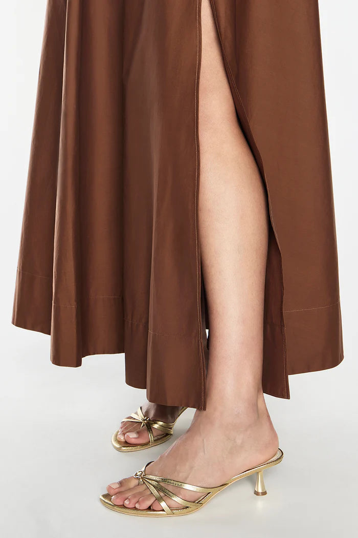 Provence Off Shoulder Dress - Cognac