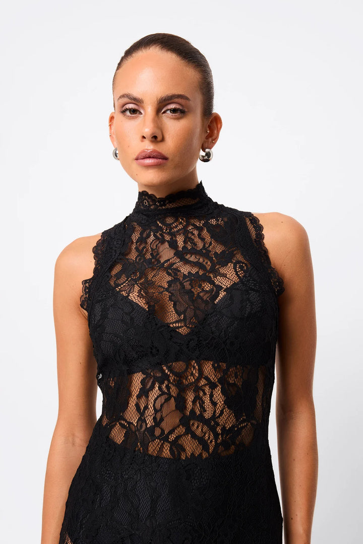 Laced In Love Maxi Dress - Black