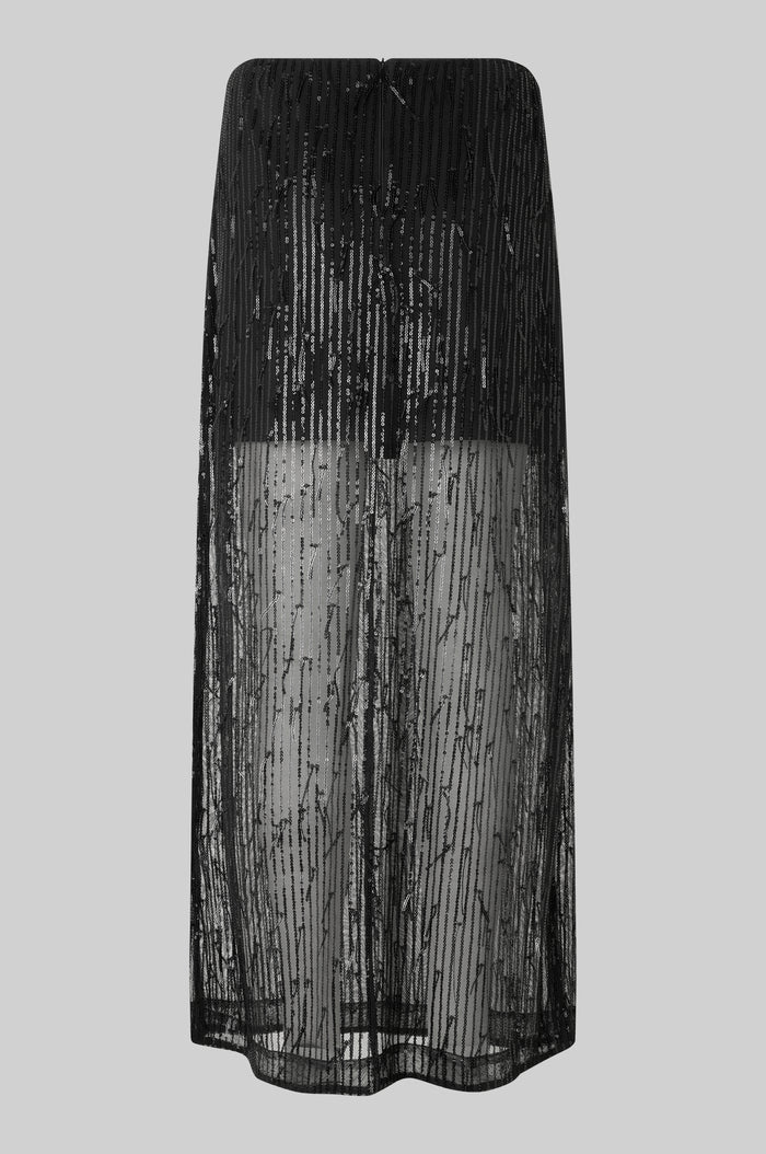 Tassel Maxi Skirt - Black