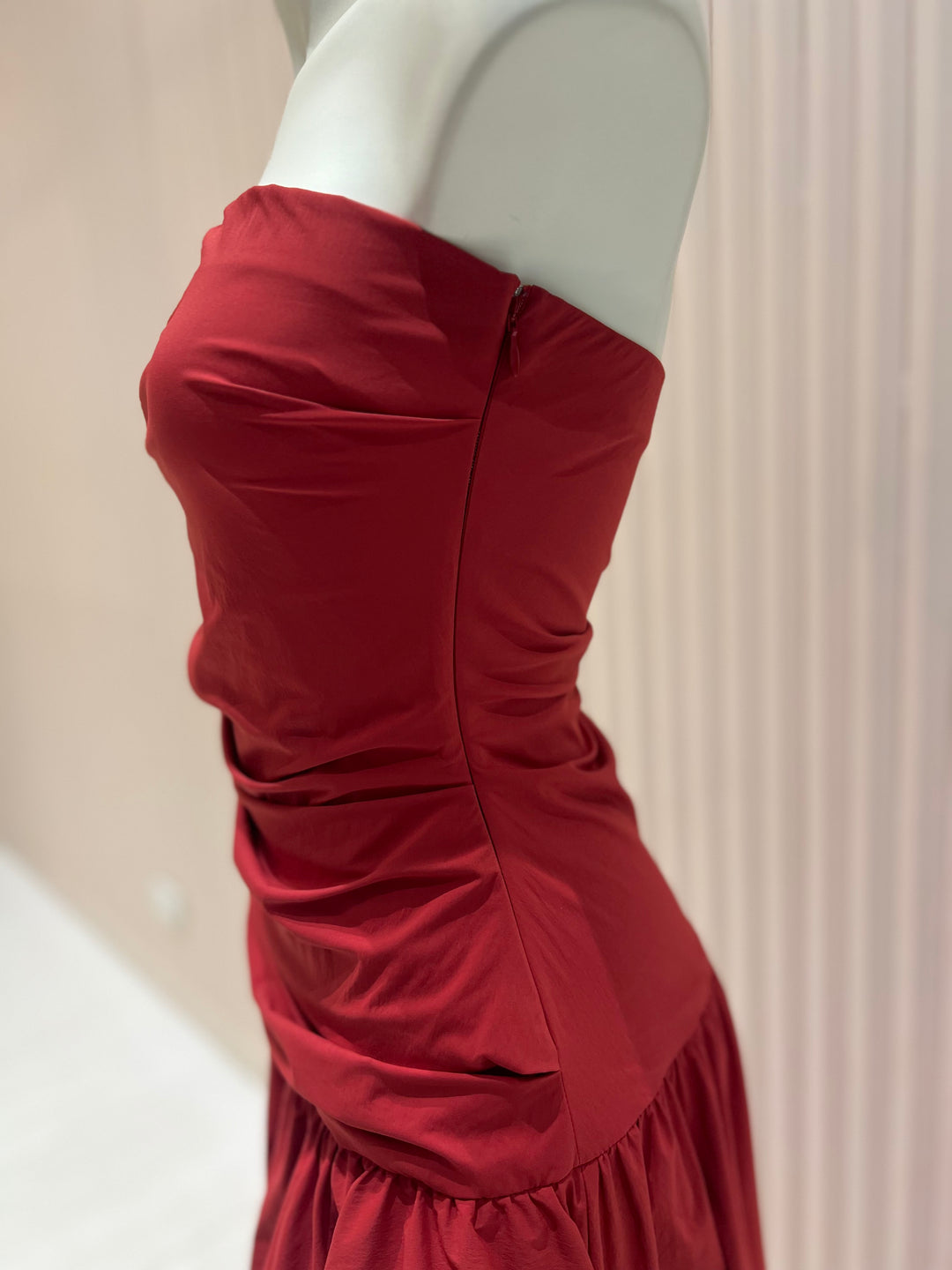 Dante Strapless Maxi Dress - Cherry