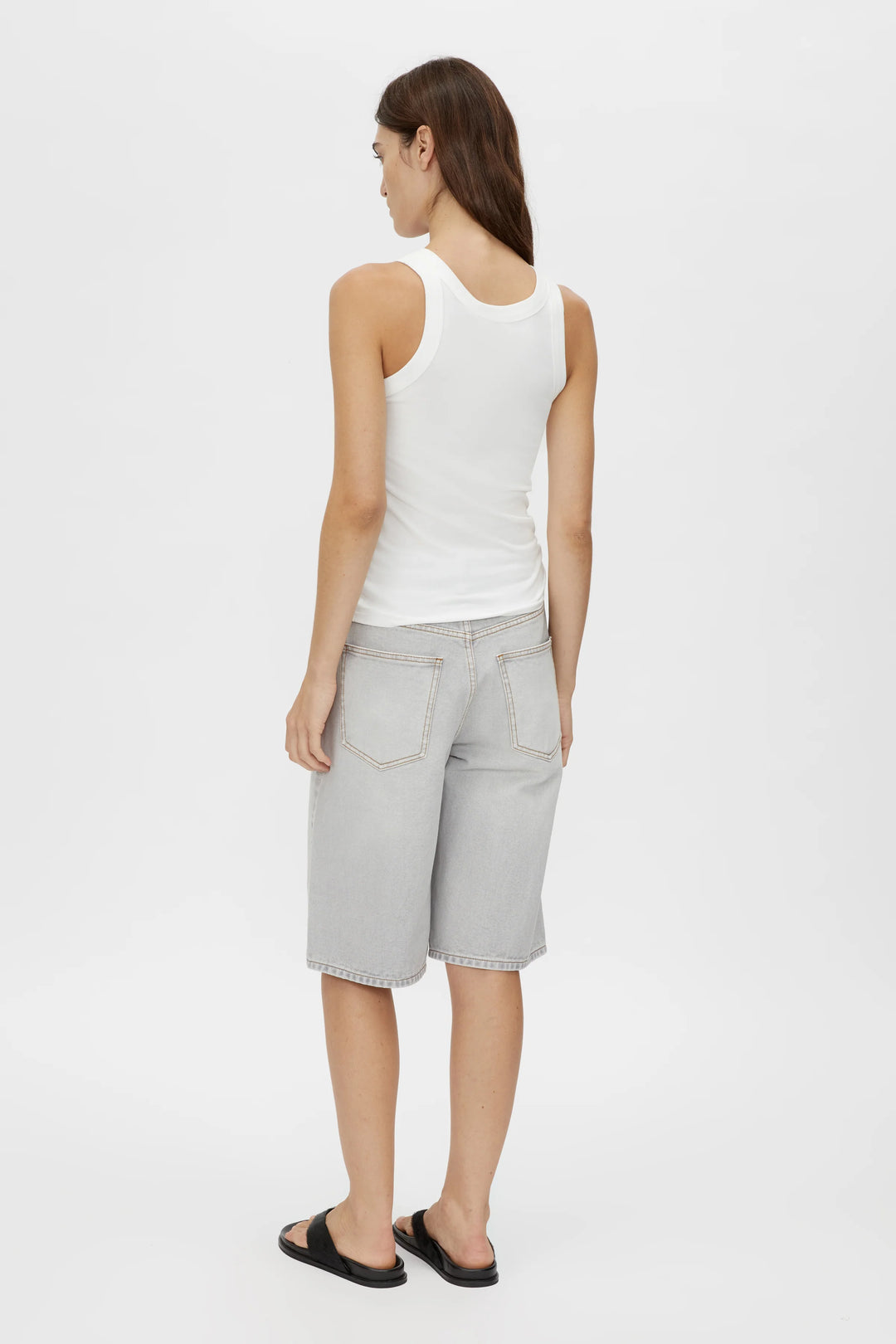 Archie Monogram Tank - Soft White