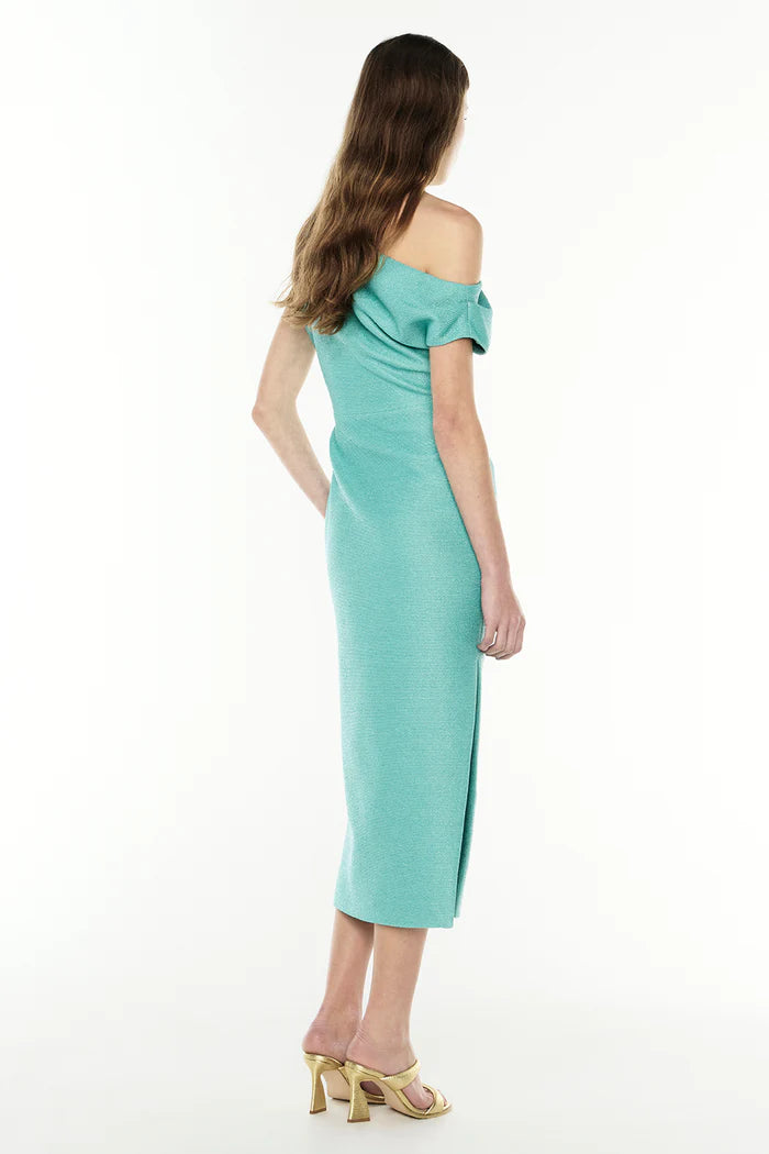 Venetian Holiday Midi Dress - Aqua