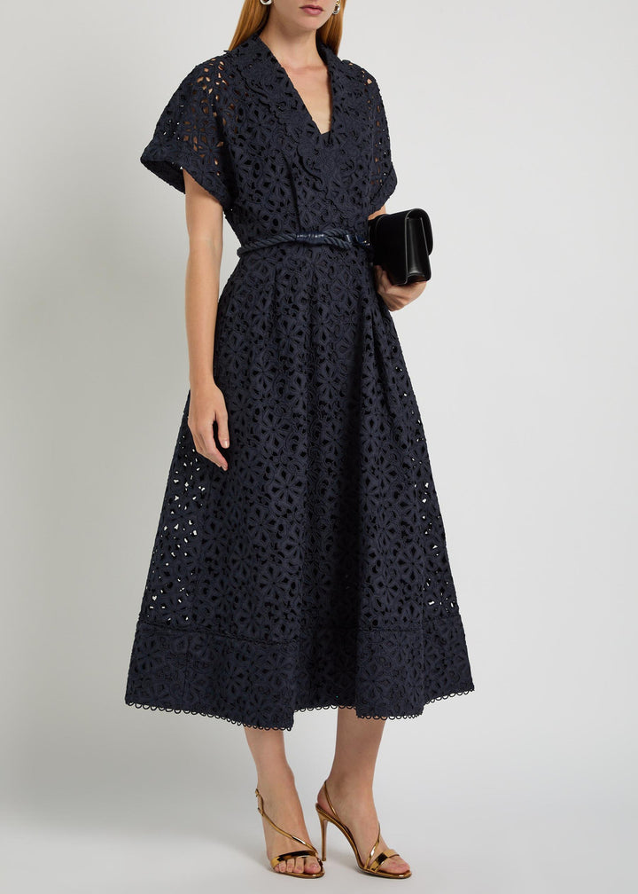Antalya S/S Midi Dress - Navy