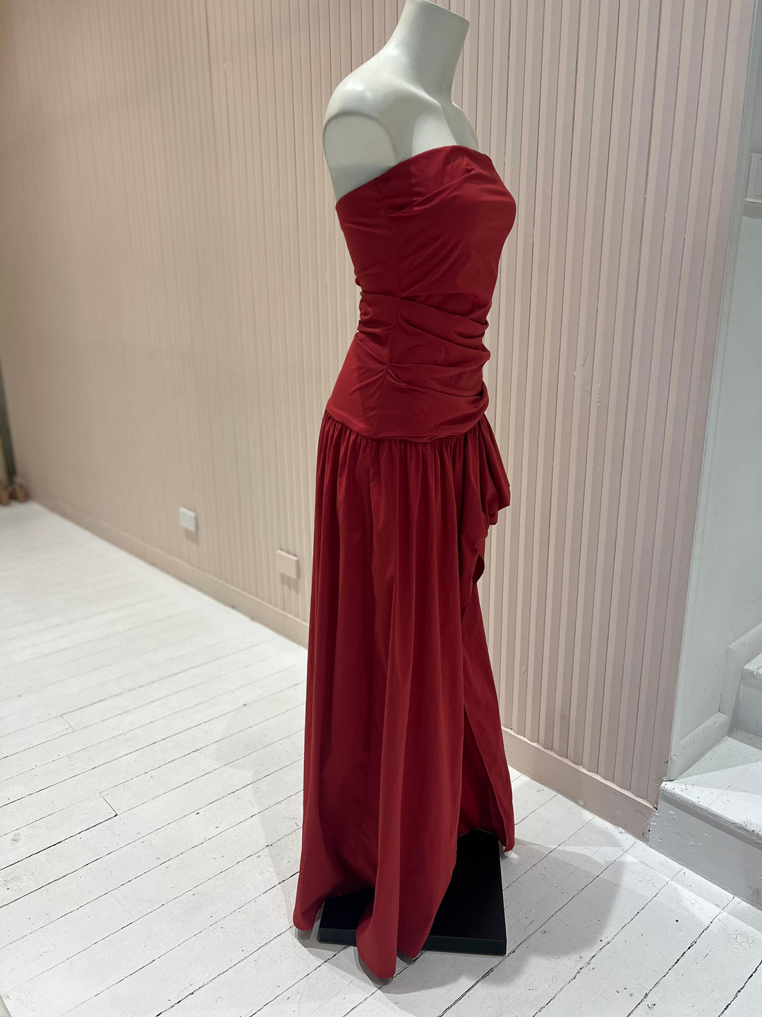 Dante Strapless Maxi Dress - Cherry