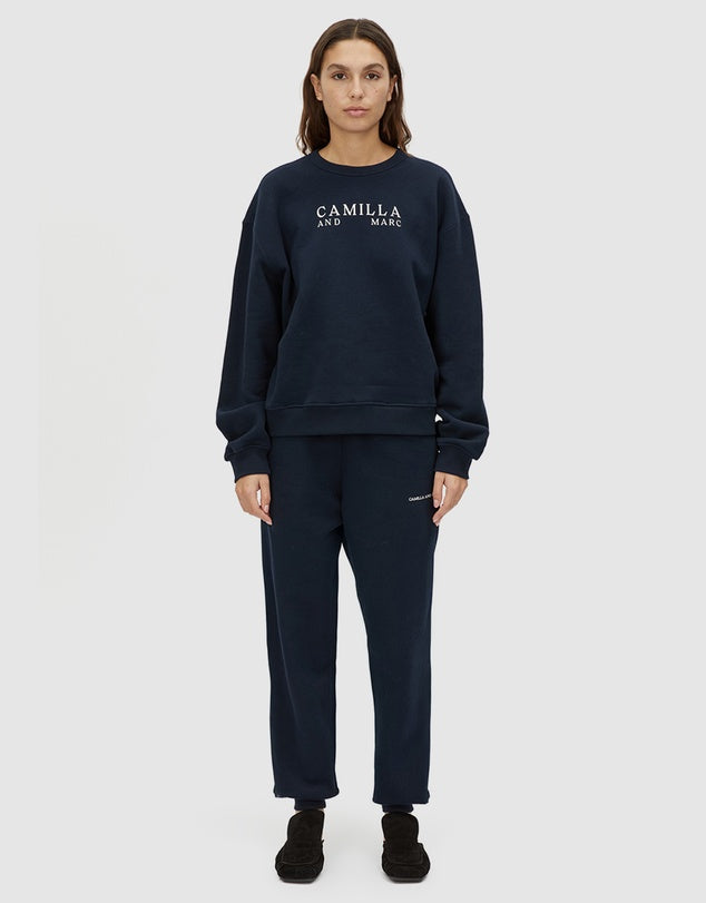 Era Graphic Sweater - Navy/White