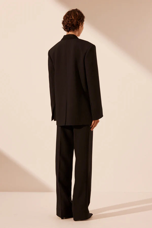 Adri Tuxedo Side Panel Pant - Black