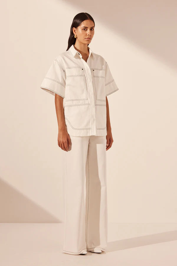 Hana Short Sleeve Shirt - Ivory
