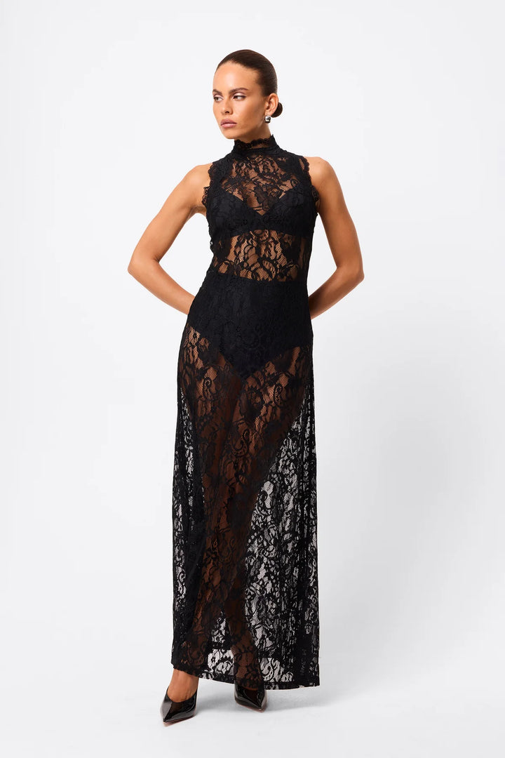 Laced In Love Maxi Dress - Black