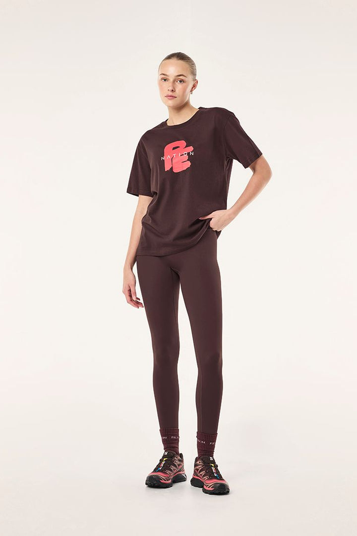 Tidal Relaxed Tee - Dark Plum