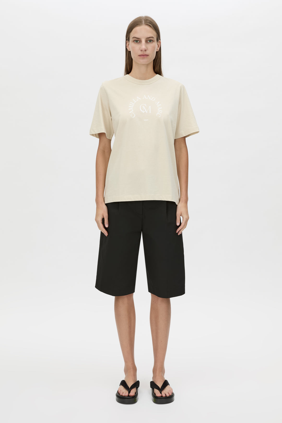 Karine Graphic Tee - Chalk