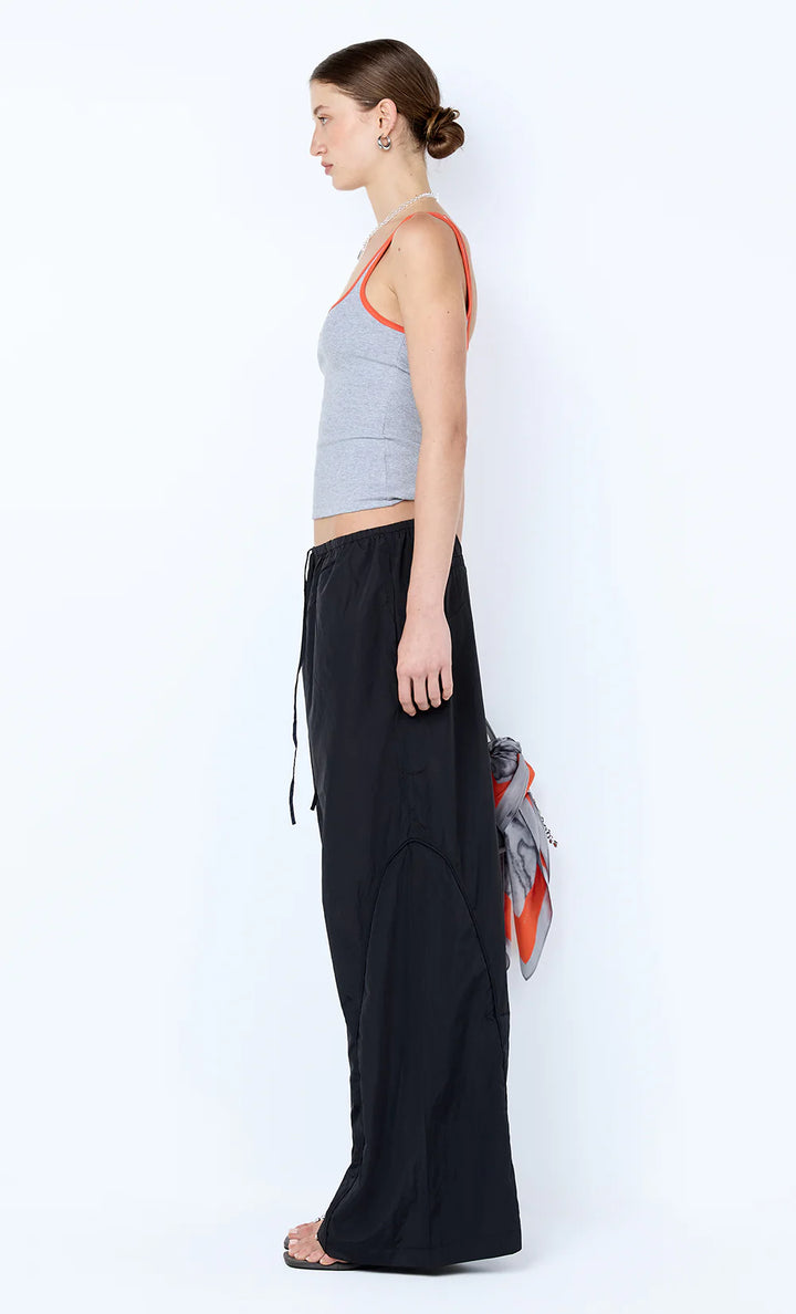 Lana Square Neck Tank - Grey Marle/Tangerine