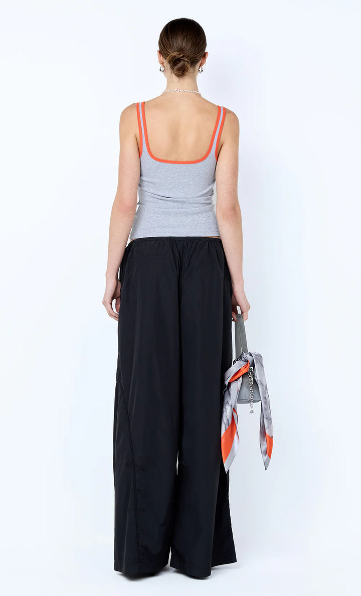 Lana Square Neck Tank - Grey Marle/Tangerine