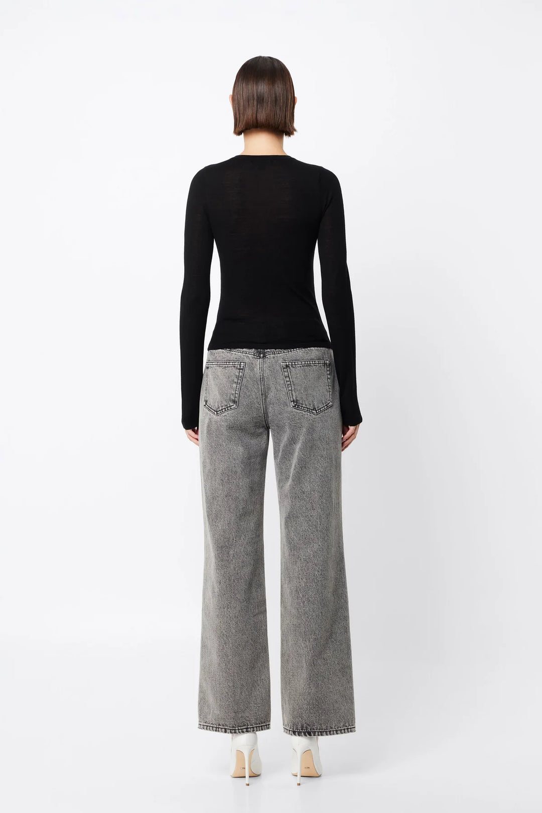 Bexley Wide Leg Jean - Grey