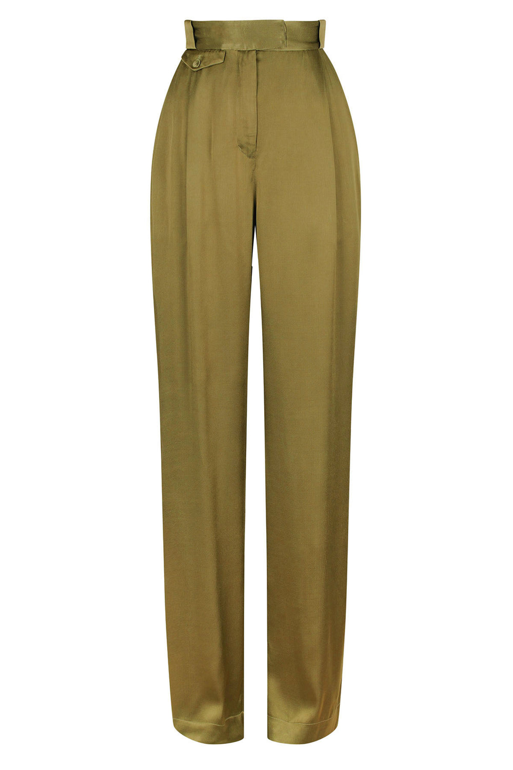 Arienzo High Waist Pant - Green Olive