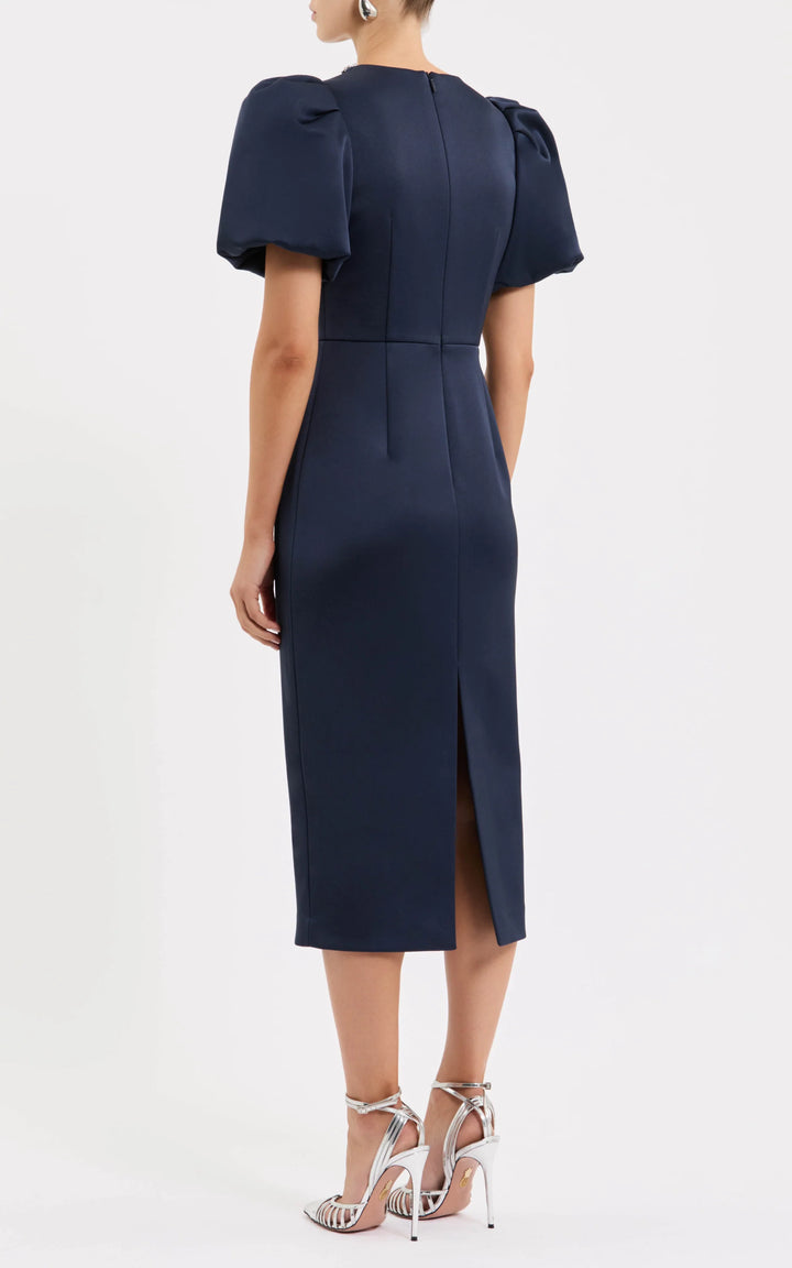 Alya S/S Midi Dress - Navy