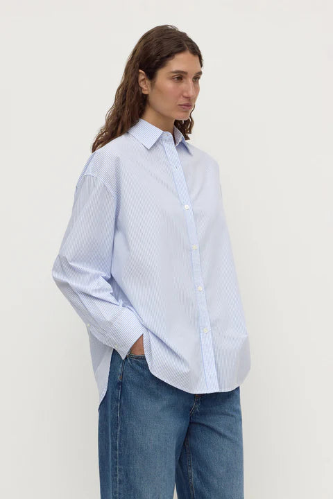 Avoca Stripe Shirt - Blue/White Stripe