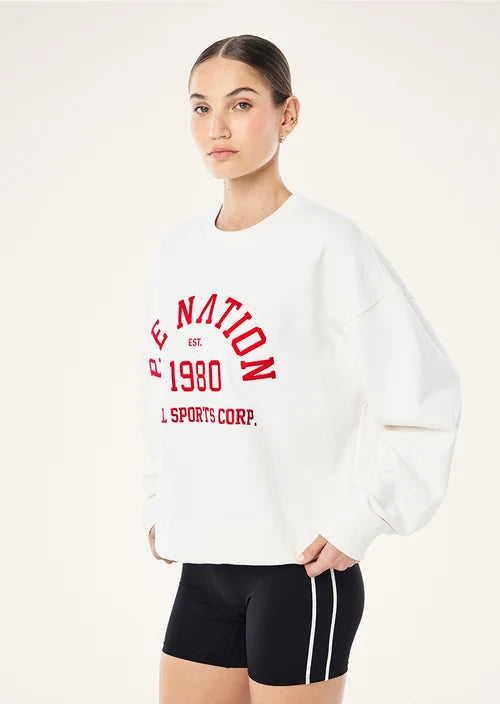 Backspin Oversized Sweat - White