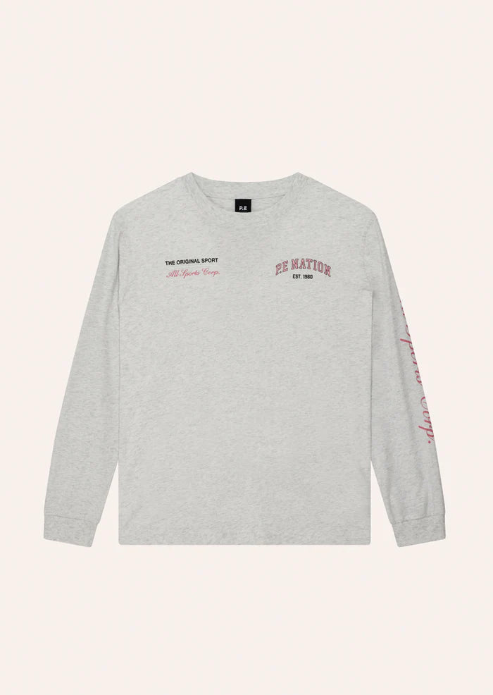 PE Base LS Tee - Grey Marle