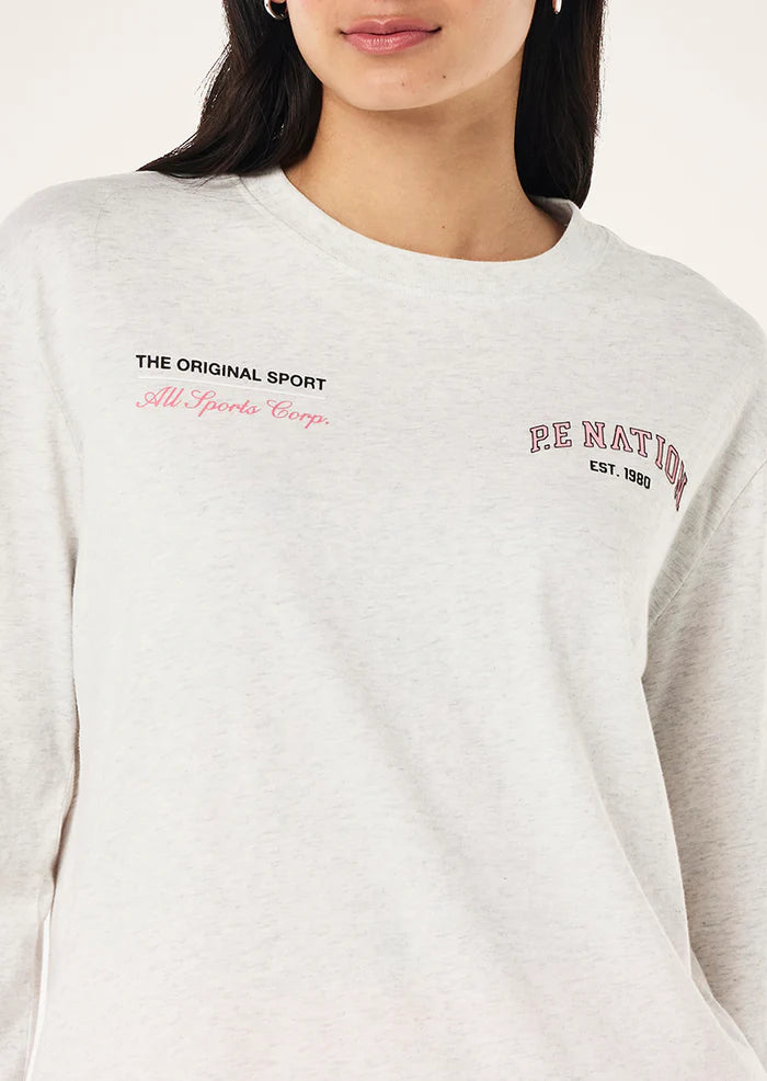 PE Base LS Tee - Grey Marle