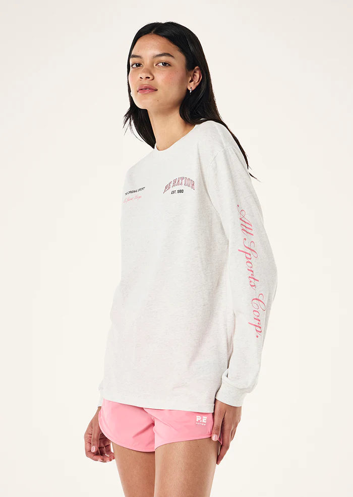 PE Base LS Tee - Grey Marle