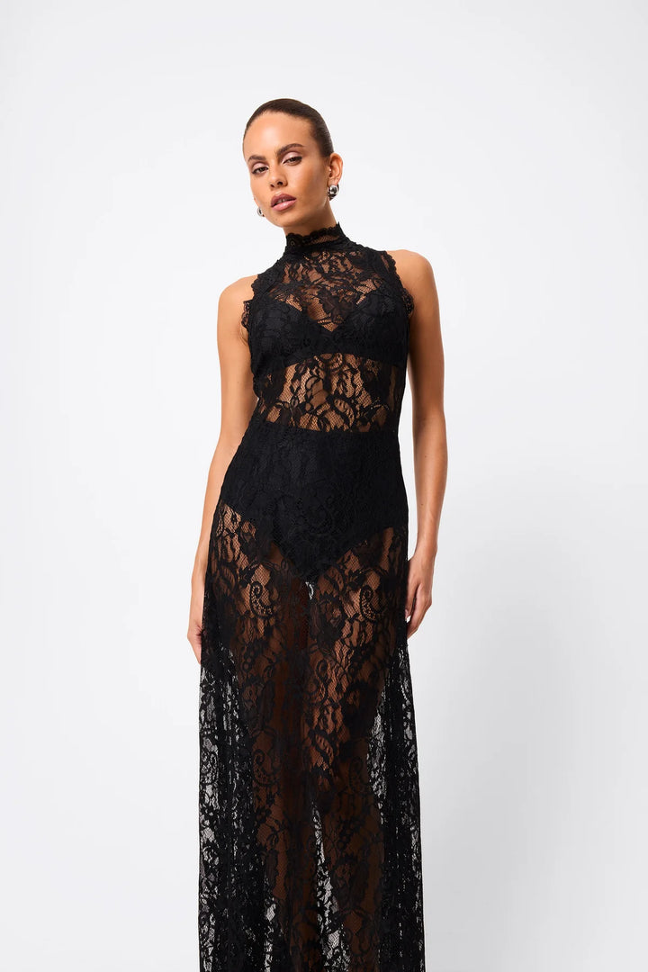 Laced In Love Maxi Dress - Black