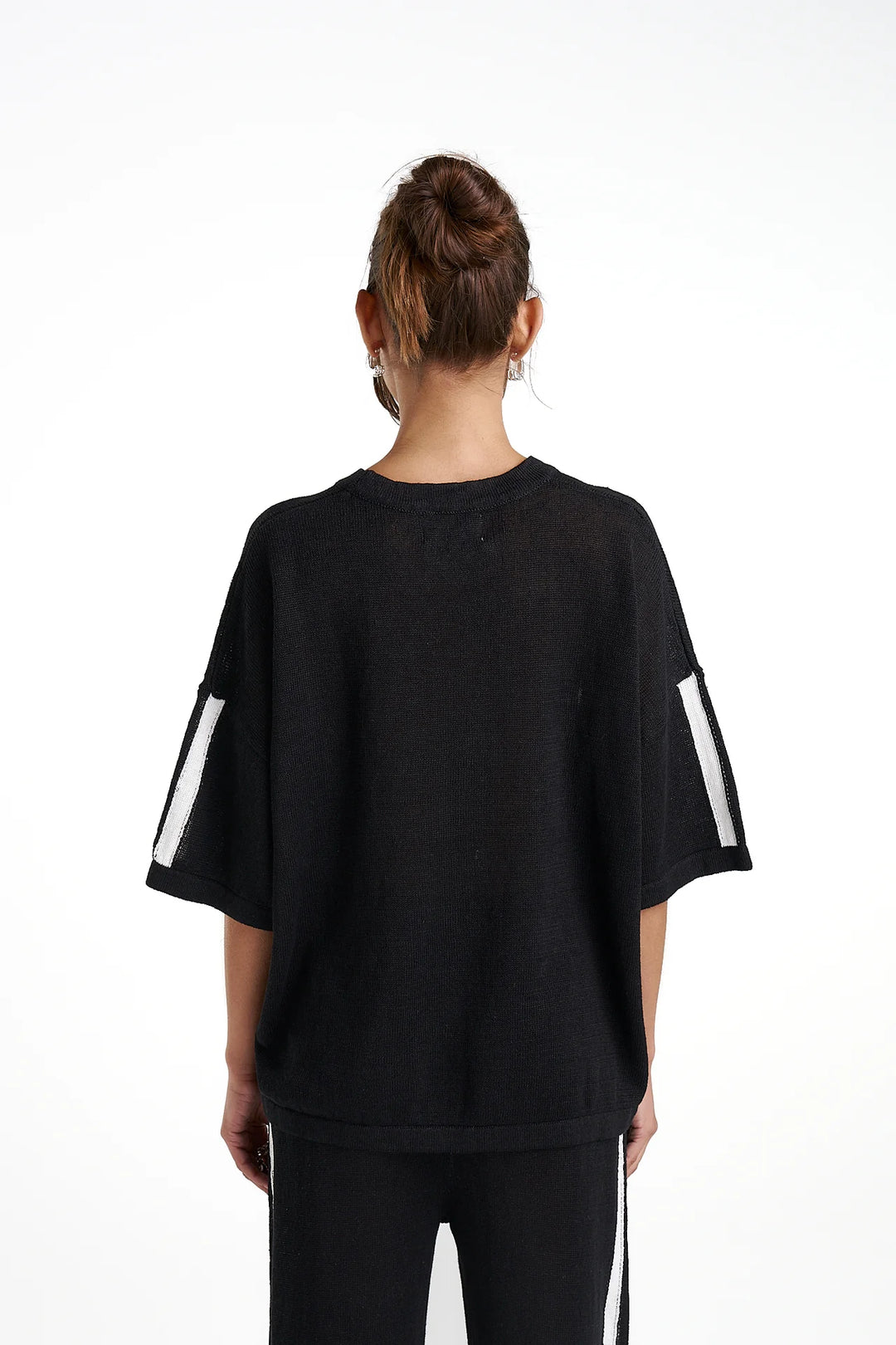 Knit Tee - Black/Cream