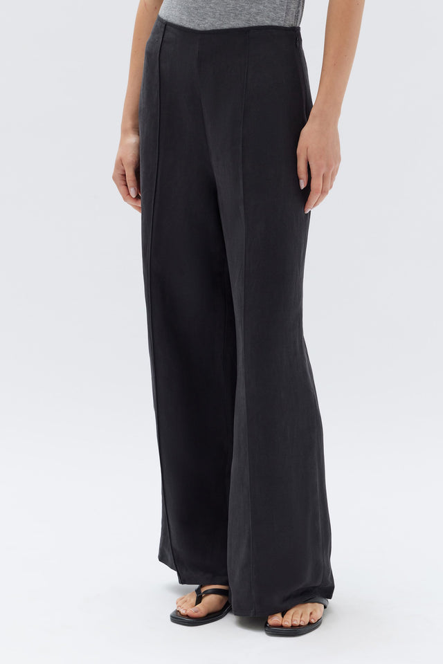 Brooke Silk Linen Pant - Black