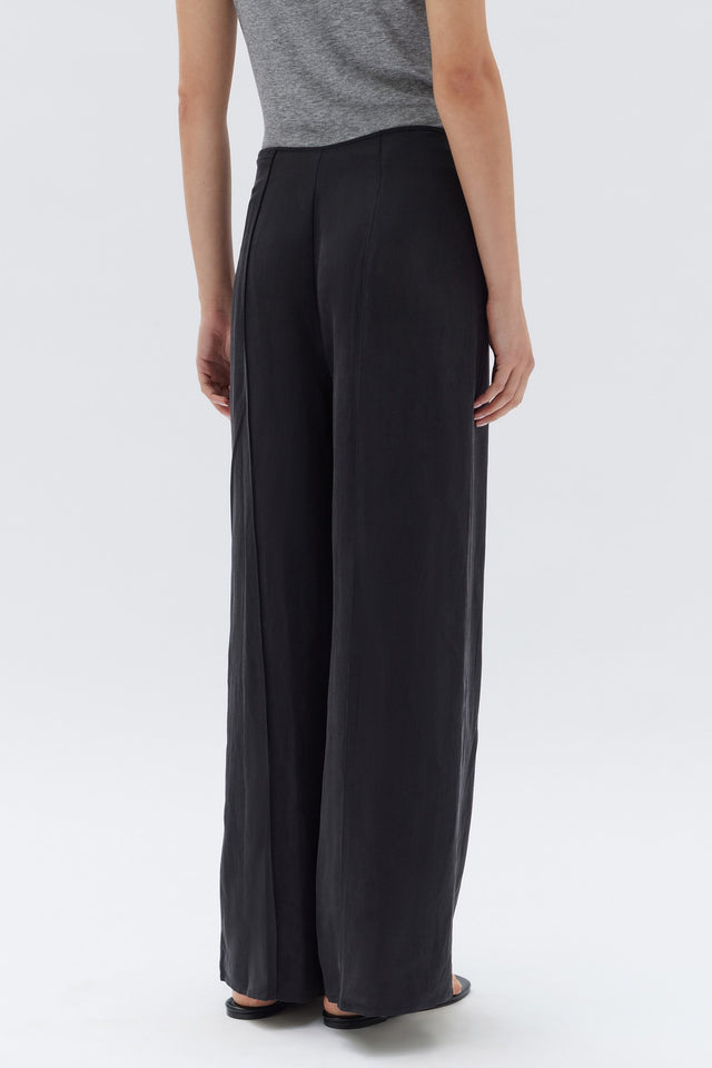 Brooke Silk Linen Pant - Black