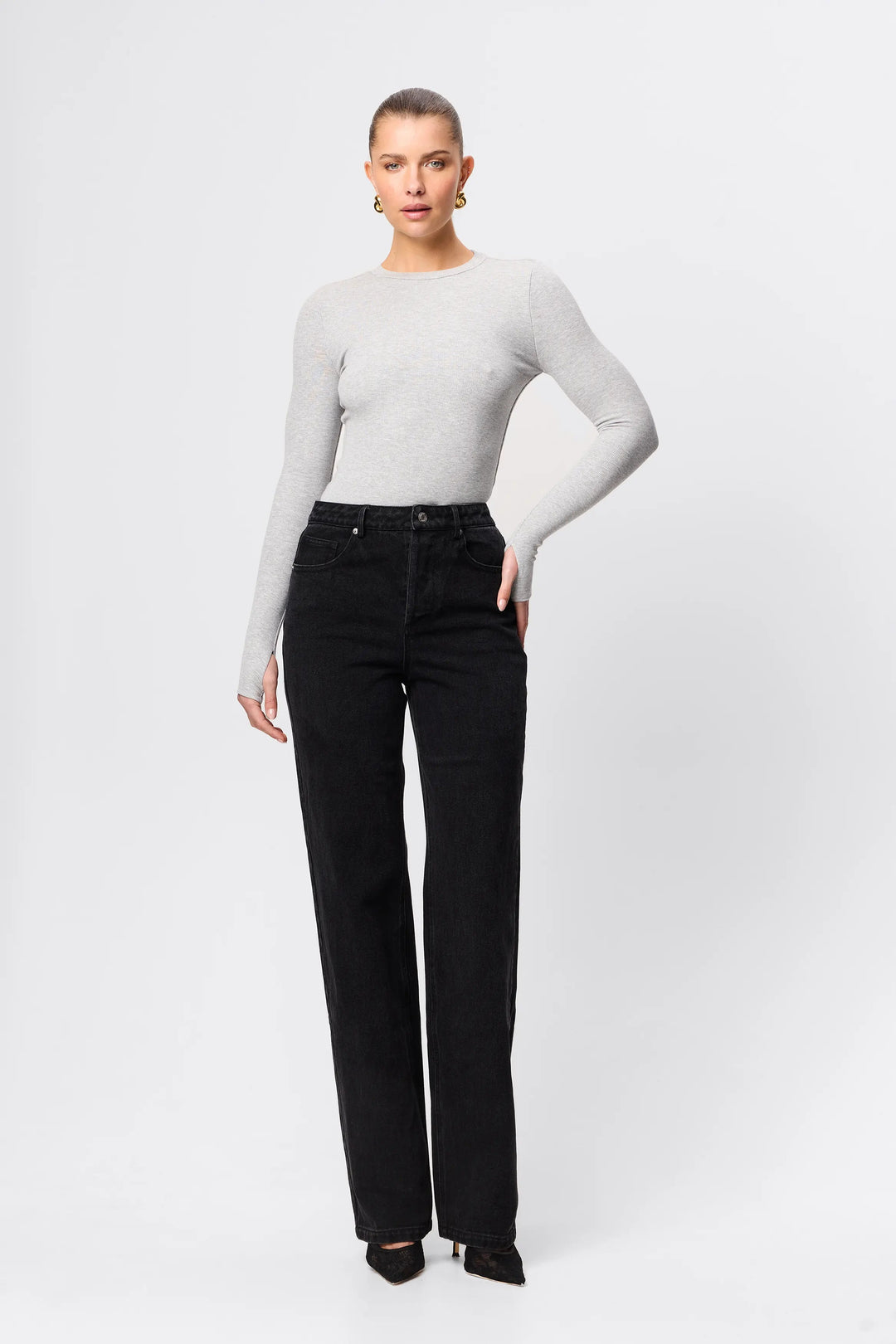 The Brooklyn Top - Grey Marle