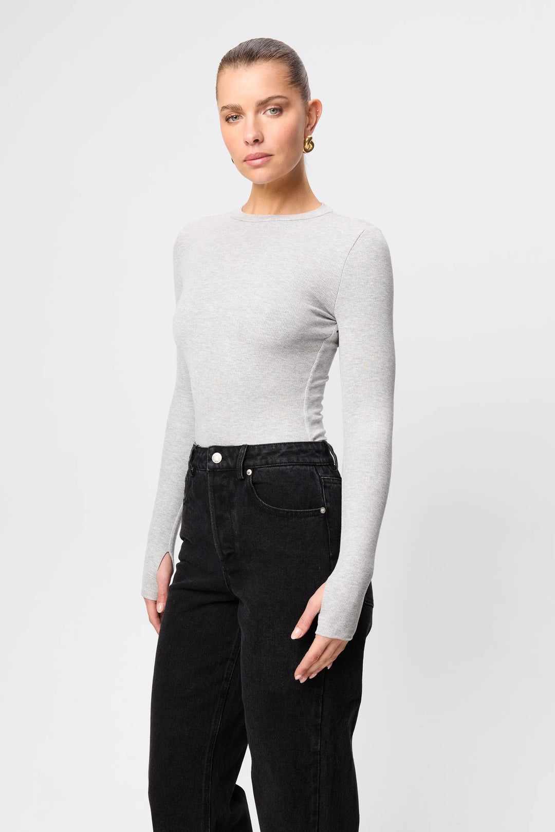 The Brooklyn Top - Grey Marle