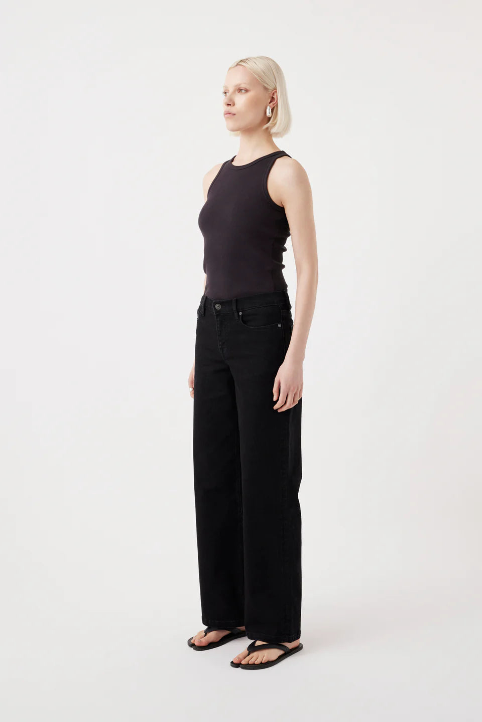 Mia Wide Leg Jean - Black