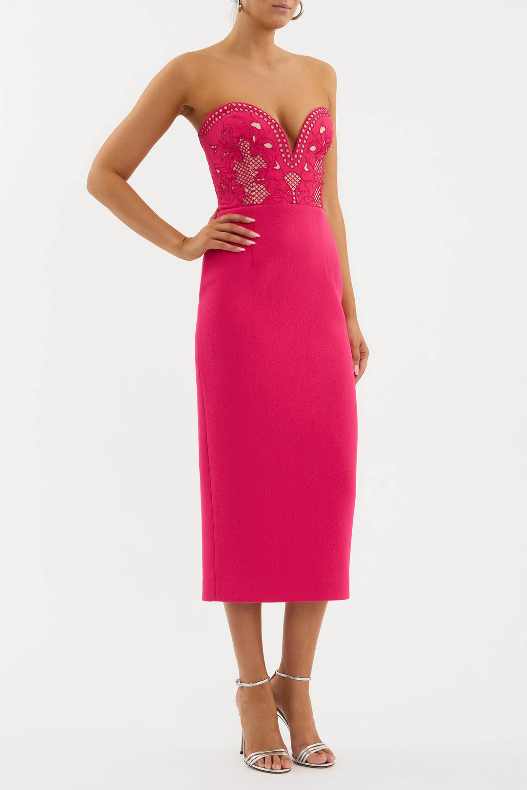Claudia Midi Dress - Raspberry